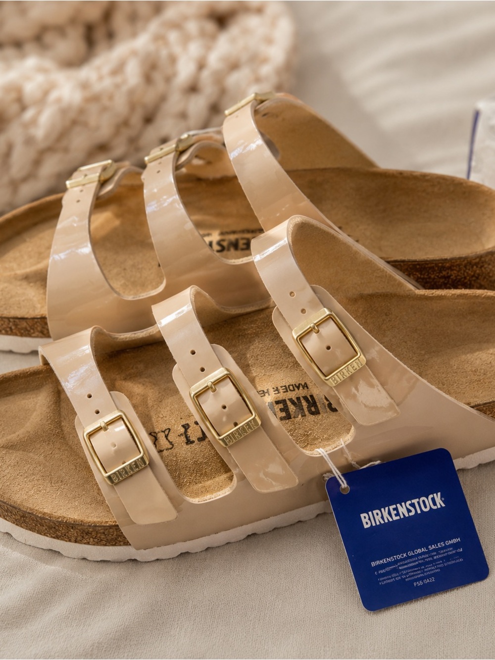 Birkenstock Florida BS Patent Sand Slide Sandals 1031757 Womens 9 Regular - Picture 2 of 9